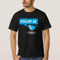 Sígueme Pequeño Ave Azul Personalizado de Twitter