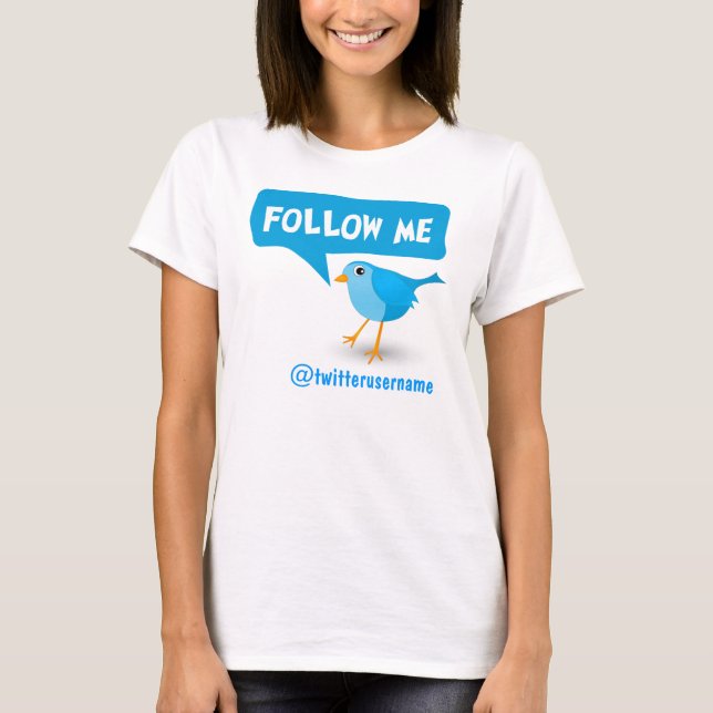 Camiseta Sígueme Twitter Camisas Azules para Aves