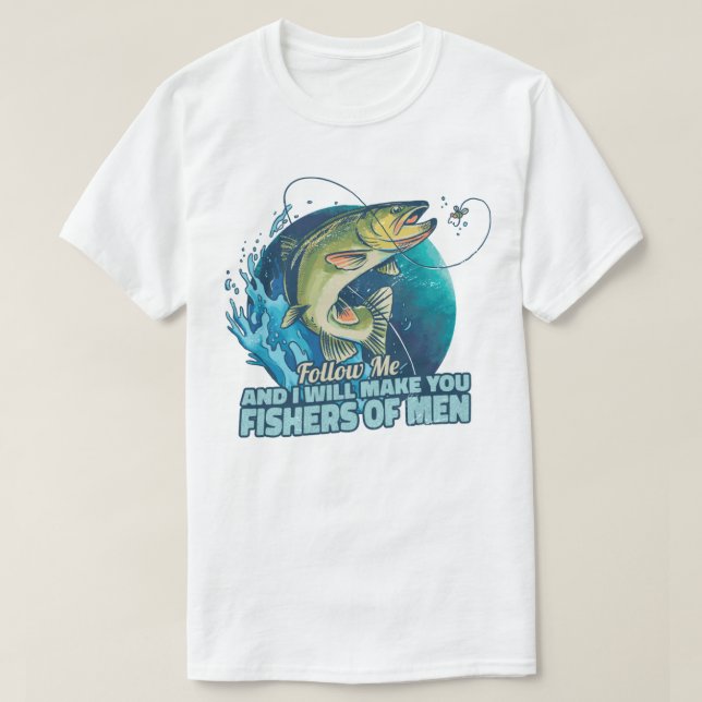 Camiseta Sígueme y te haré pescadores de hombres (Diseño del anverso)