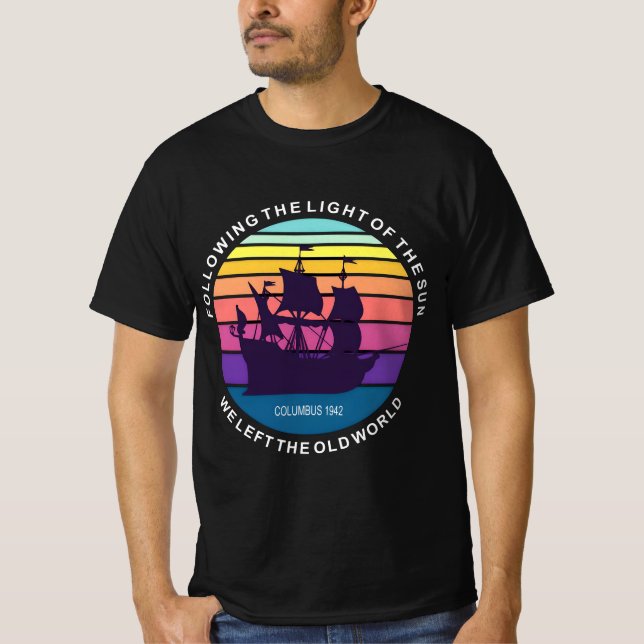 Camiseta Siguiendo La Luz Del Día De Sol Colón De 1942 (Anverso)