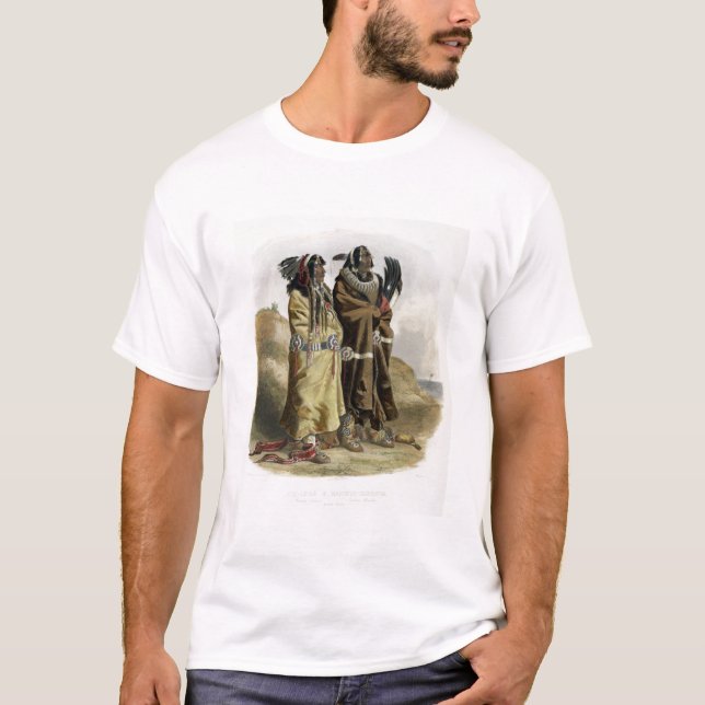 Camiseta Sih-Chida y Mahchsi-Karehde, indios de Mandan, pla (Anverso)