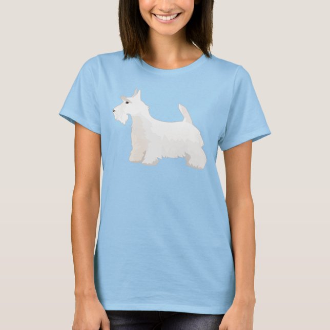 Camiseta Sihouette de raza básica Scottish Terrier Wheaten (Anverso)