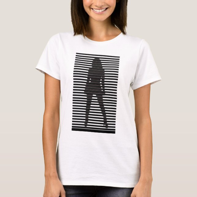 Camiseta Sihouette femenina misteriosa (Anverso)
