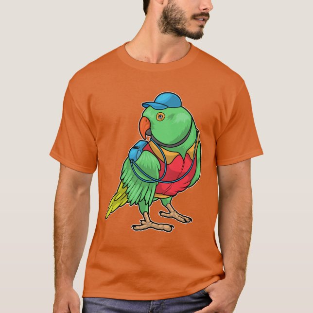Camiseta Silbato de árbitro de loro (Anverso)