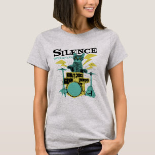 Camiseta Silence Destroyer Cute los tambores de reproducció