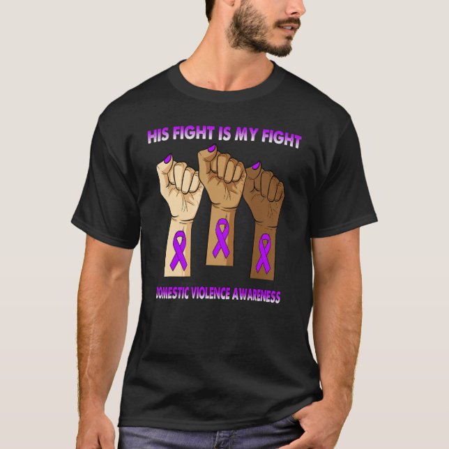 Camiseta Silence Hand His Fight Is My Fight Domestic Violen (Anverso)