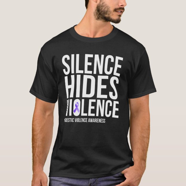 Camiseta Silence Hides Violence Domestic Violence Awareness (Anverso)