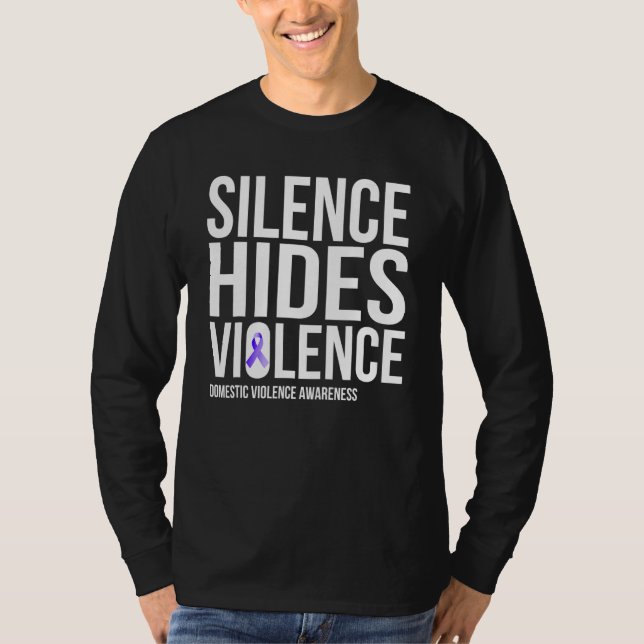 Camiseta Silence Hides Violence Domestic Violence Awareness (Anverso)