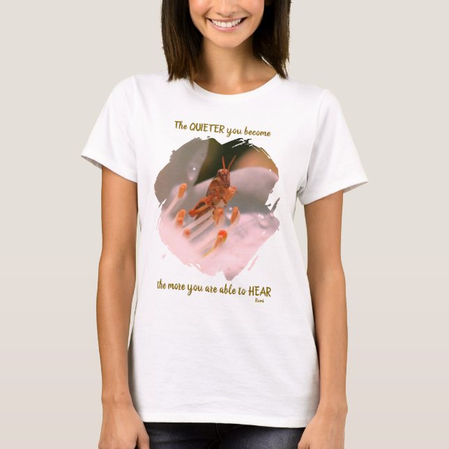 Camiseta Silence Inspirational Rumi Quote   (Anverso)