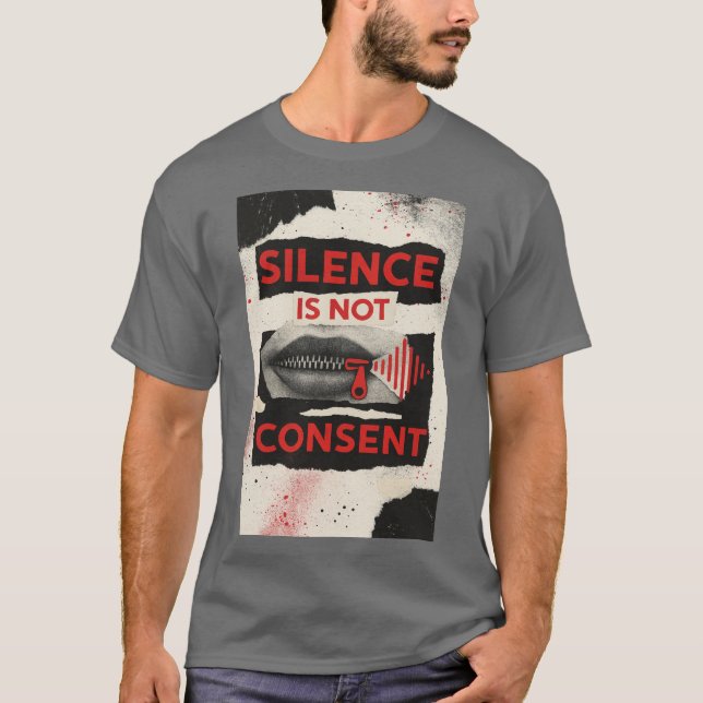 Camiseta Silence Is Not Consent Awareness Shirt (Anverso)