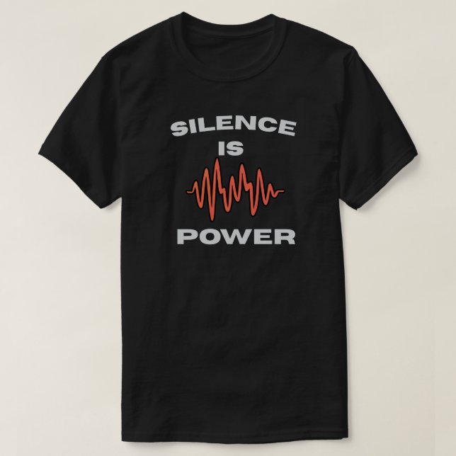 Camiseta Silence Is Power Minimal Quote with Soundwave  (Diseño del anverso)