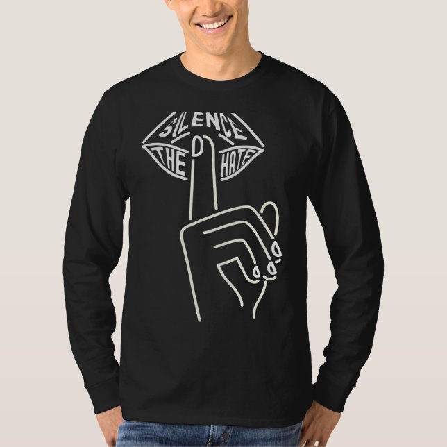 Camiseta Silenciar El Odio Y Detener El Odio (Anverso)