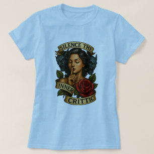 Camiseta Silenciar el tee estilo tatuaje critico interno
