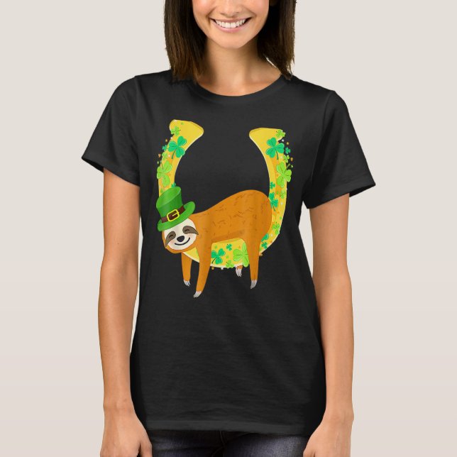 Camiseta Silencio en Leprechaun Horseshoe St Patrick (Anverso)