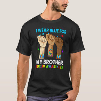 Camiseta Silencio Mano Llevo Azul Por Mi Hermano Autismo Aw