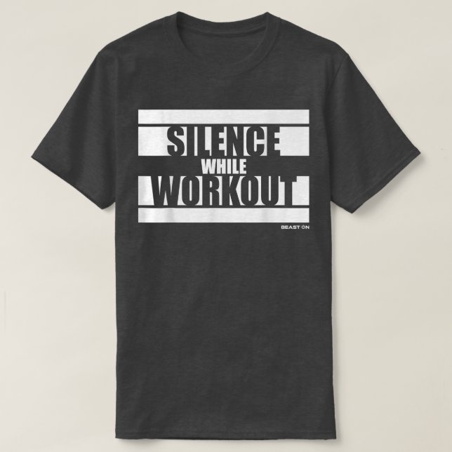 Camiseta Silencio mientras practican bestia en motivación d (Diseño del anverso)