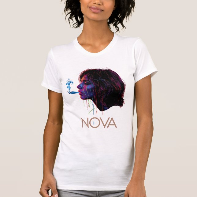 Camiseta Silencio pintado por Nova Glow (Anverso)