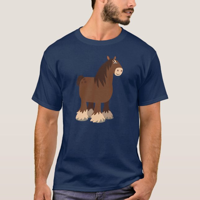 Camiseta silenciosa Personalizado Shire Horse (Anverso)