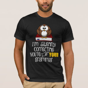 Camiseta Silenciosamente corrección de su búho sarcástico