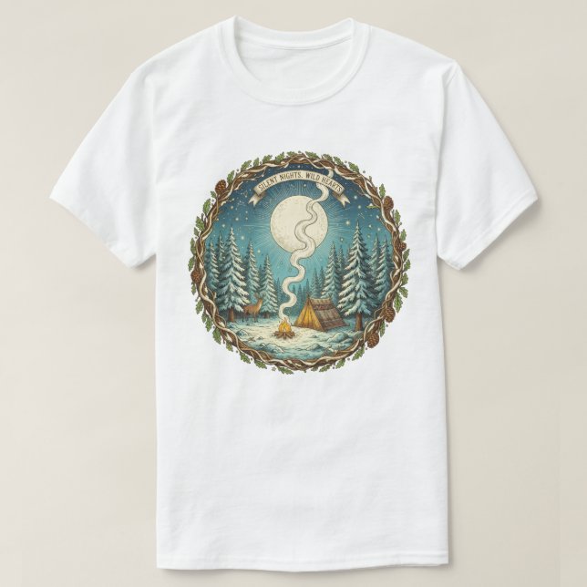 Camiseta Silenciosas Noches de Corazón Salvaje Arte de Camp (Diseño del anverso)
