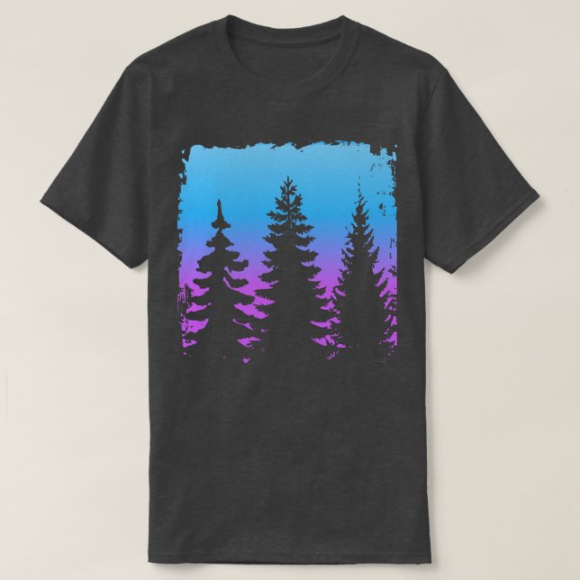 Camiseta Silencioso paisaje forestal (Diseño del anverso)
