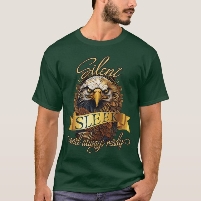 Camiseta "Silent, sleek, and always ready" Golden Eagle (Anverso)