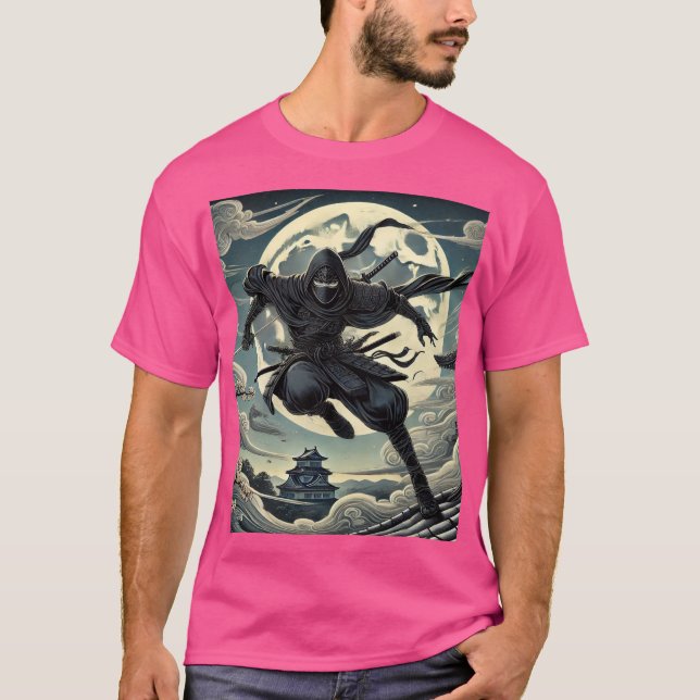 Camiseta Silent Warrior: Ninja Under the Moon (Anverso)