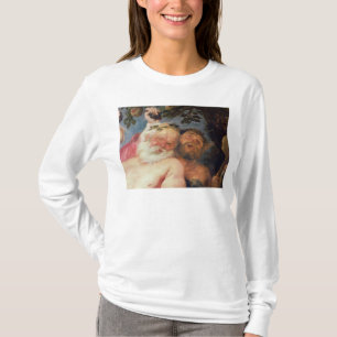 Camiseta Silenus borracho apoyado por los sátiros, c.1620