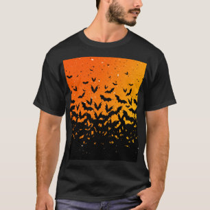 Camiseta Silhouette Bats Vampiro Drácula Halloween Patrón