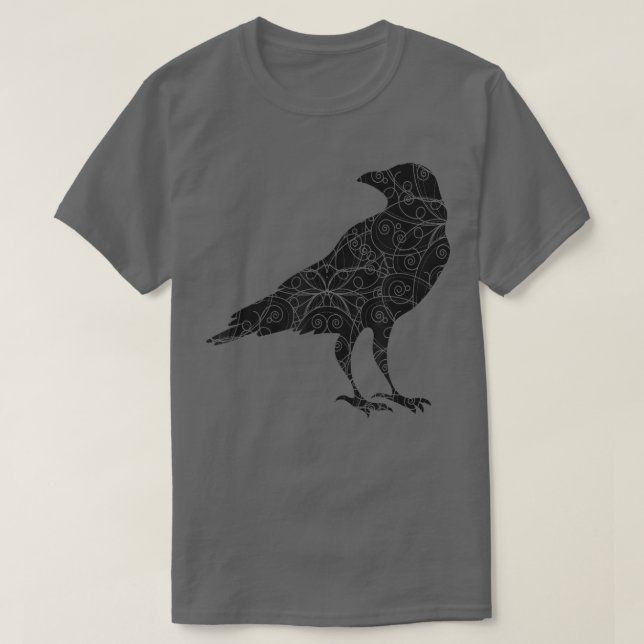 Camiseta Silhouette Black Crow Raven Bird (Diseño del anverso)