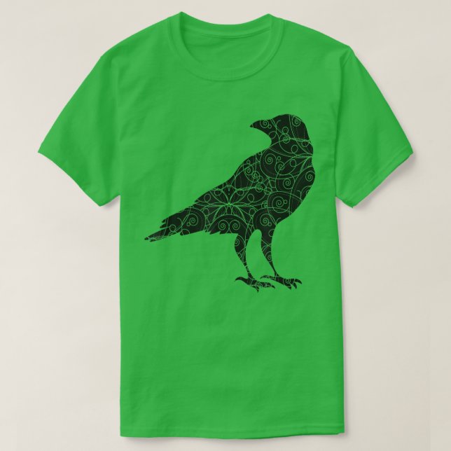 Camiseta Silhouette Black Crow Raven Bird (Diseño del anverso)