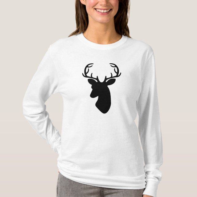 Camiseta Silhouette Black Deer Head (Anverso)