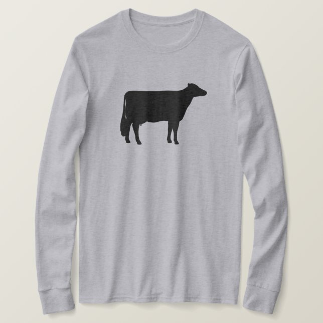 Camiseta Silhouette Black Holstein Cow (Anverso del diseño)