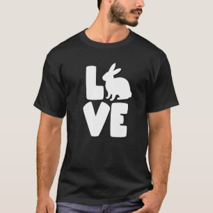 Camiseta Silhouette Blanca Bunny Sustituye A O In Love Awes