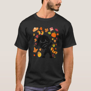 Camiseta Silhouette Boy Autumn Maple Pumpkin Fall Season Le