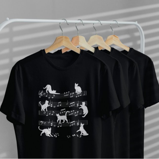 Camiseta Silhouette Cat de hoja de música (Subido por el creador)