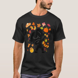 Camiseta Silhouette Chica Autumn Maple Pumpkin Fall Season 