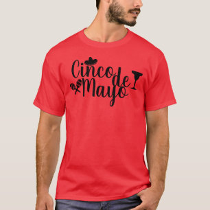 Camiseta Silhouette Cinco de Mayo Margarita Sombrero