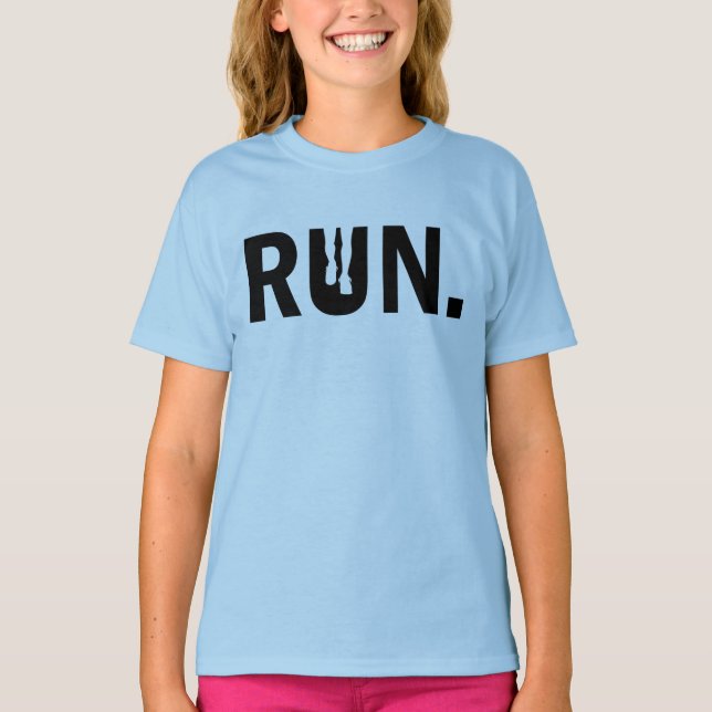 Camiseta Silhouette corre por la maratón Runner (Anverso)