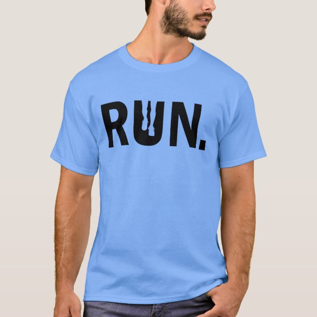Camiseta Silhouette corre por la maratón Runner (Anverso)