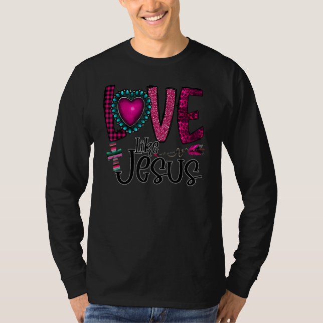 Camiseta Silhouette Costume Love Like Jesus, Christian Vale (Anverso)