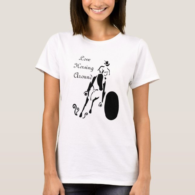 Camiseta Silhouette Cowgirl Barrel Carreras (Anverso)