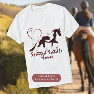 Camiseta Silhouette de albarda en el corazón ecuestre
