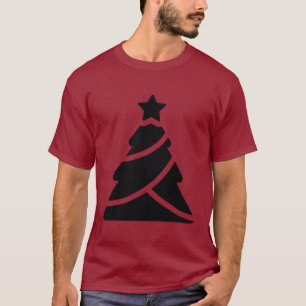 Camiseta Silhouette de árbol de Navidad