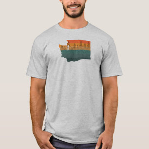 Camiseta Silhouette de árbol del estado de Washington