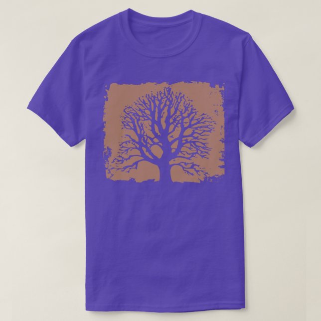 Camiseta Silhouette de árbol vintage (Diseño del anverso)