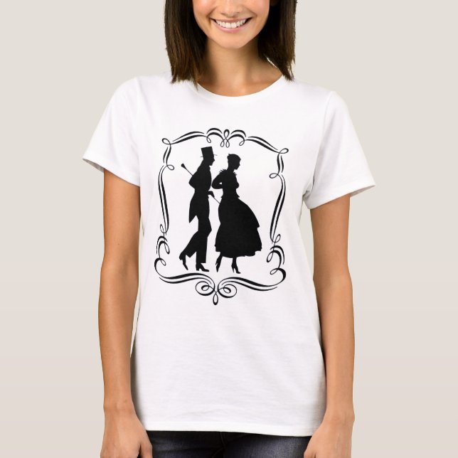 Camiseta Silhouette de atuendo formal de hombre mujer (Anverso)