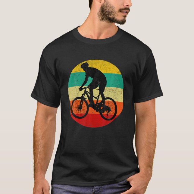 Camiseta Silhouette de Bicicleta de Montaña Vintage (Anverso)