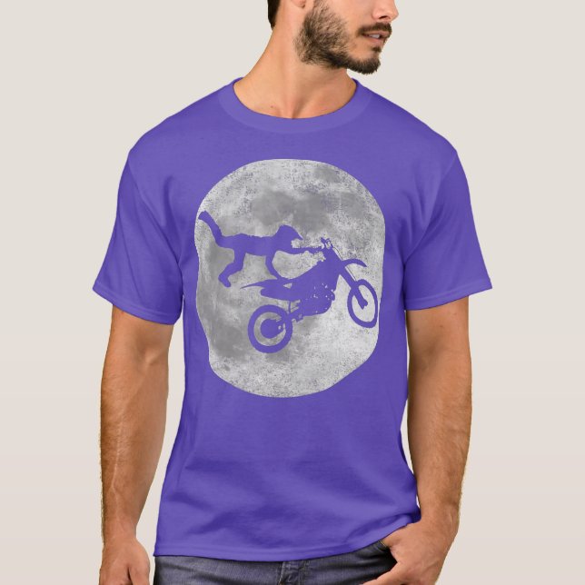 Camiseta Silhouette de bicicleta de suciedad de Moon Motocr (Anverso)