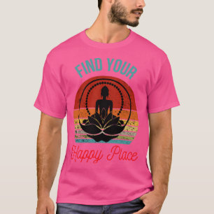 Camiseta Silhouette de Buda en Lotus Flower Find Your Zen